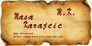 Maša Karajčić vizit kartica
